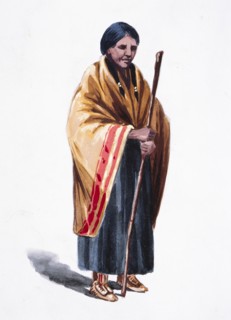 Native American Woman, by William L. Wells for 1893 Columbian Exposition Pageant, Chicago, Illinois, USA, Watercolor, 1892