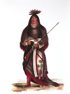 Wanata, The Charger, (1795-1848), Western Dakota Sioux Chief, Painting by Charles King Bird, circa 1826