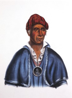 Quatawapea, Shawnee Chief, Wearing Medal given him by U.S. President Thomas Jefferson, Painting by Charles Bird King, circa 1825