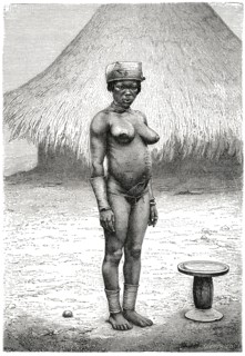 Woman of the Njam-Njam, Africa, Illustration after original Photograph by Richard Buchta, 1885