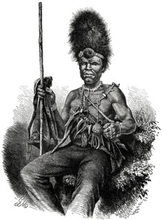 Basuto Magician, Africa, Illustration, 1885