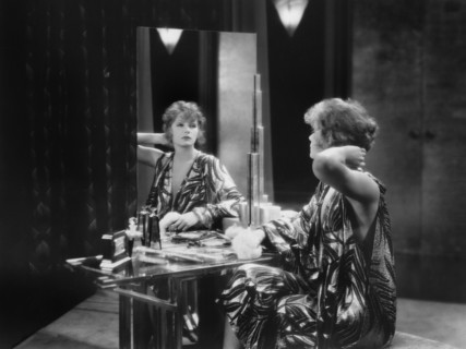 Greta Garbo on-set of the Silent Film, "The Kiss", 1929