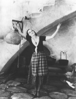 Greta Garbo on-set of the Silent Film, "The Torrent", 1926