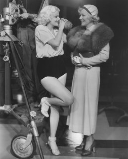 Jean Harlow (L), on-set of the Film, "The Girl from Missouri", 1934