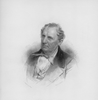 James Fenimore Cooper, American Writer, Portrait, Engraving from an 1850 Photograph by Mathew Brady, 1876