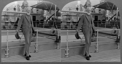 George Bernard Shaw, Author and Dramatist, on a Visit to the Hawaiian Islands, Stereo Card, Keystone-Mast Collection, early 1930's