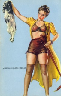 "Miss-Placed Confidence", Mutoscope Card, 1940s