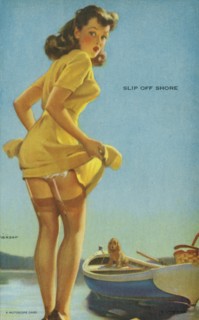 "Slip Off Shore", Mutoscope Card, 1940s
