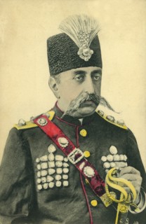 Mozaffar ad-Din Shah Qajar (1853-1907), Shah of Persia 1896-1907, Portrait, Souvenir Postcard, 1902