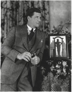 Actor George Bancroft, Publicity Portrait with Pipe, 1930's