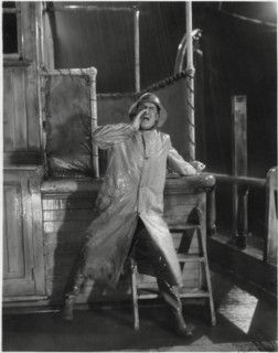 George Bancroft, on-set of the Film, "Derelict", 1930