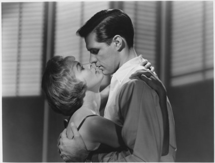 Janet Leigh, John Gavin, on-set of the Film, "Psycho", 1960