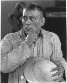 Lon Chaney, on-set of the Silent Film, “The Road to Mandalay”, 1926