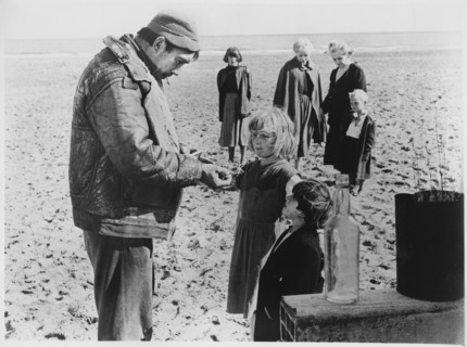 Anthony  Quinn, on-set of the Film, “La Strada”, 1954