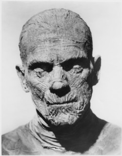 Boris Karloff, on-set of the Film, “The Mummy”, 1932