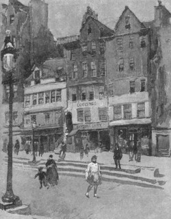 Scottish Poet Robert Burns' Lodgings, High St Between Baxter's Close and Lady Stair's Close, Canongate, Edinburgh, Scotland, Harper's New Monthly Magazine, Illustration, March 1891