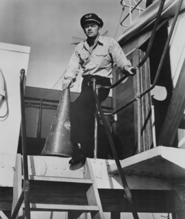 John Ireland, on-set of the Film, "Cargo to Capetown", Columbia Pictures, 1950