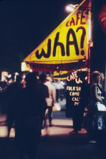 Café Wha?, Street Scene at Night, Greenwich Village, New York City, New York, USA, August 1961