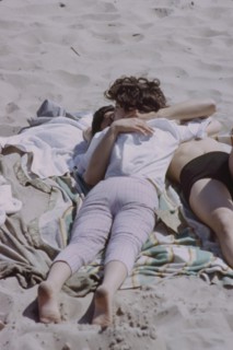 Couple on Beach, Coney Island, New York, USA, August 1961