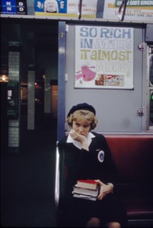 Student on Subway, New York City, New York, USA, July 1961