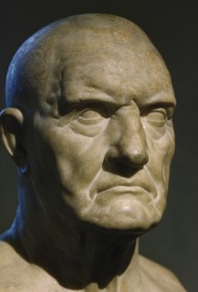 Marble Bust of Roman Man, Three-Quarter View, Metropolitan Museum of Art, New York City, New York, USA, July 1961