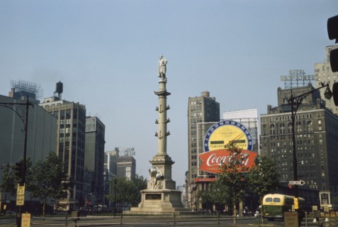Columbus Circle, New York City, New York, USA, July 1961