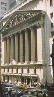 New York Stock Exchange Building, New York City, New York, USA, July 1961