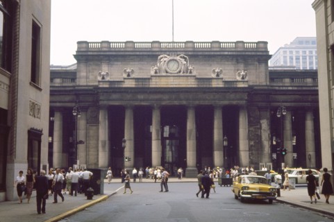 Pennsylvania Station, Façade, New York City, New York, USA, July 1961