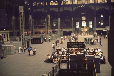 Pennsylvania Station, Main Concourse, New York City, New York, USA, July 1961