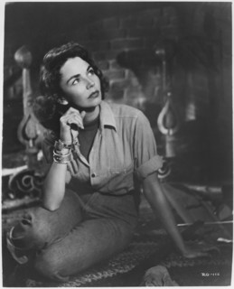 Jennifer Jones, on-set of the Film, "Ruby Gentry", 20th Century-Fox, 1952