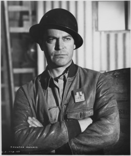Chester Morris, on-set of the Film, "Secret Command", Columbia Pictures, 1944