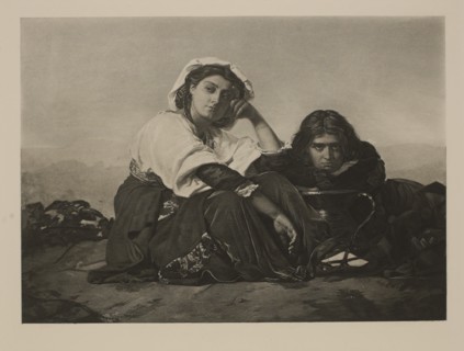 Repose, Le Repos, Photogravure Print from the Original Painting by Henri Lehmann, The Masterpieces of French Art by Louis Viardot, Published by Gravure Goupil et Cie, Paris, 1882, Gebbie & Co., Philad...