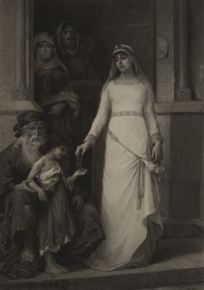 Blanche of Castile, Photogravure Print from the Original Painting by Georges Moreau, The Masterpieces of French Art by Louis Viardot, Published by Gravure Goupil et Cie, Paris, 1882, Gebbie & Co., Phi...