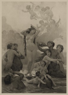 The Birth of Venus, Photogravure Print from the Original 1879 Painting by William-Adolphe Bouguereau, The Masterpieces of French Art by Louis Viardot, Published by Gravure Goupil et Cie, Paris, 1882, ...