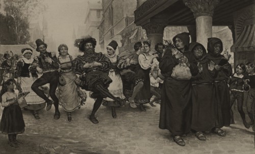 Day of the Fete, Jules Garnier, Photogravure Print from the Original 1879 Painting by Jules, Garnier, The Masterpieces of French Art by Louis Viardot, Published by Gravure Goupil et Cie, Paris, 1882, ...