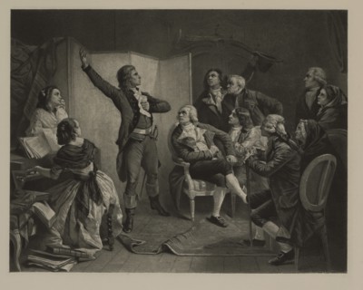Rouget de L'isle Singing the Marseillaise for the First Time, Photogravure Print from the Original Painting by Isidore-Alexandre-Augustin Pils, The Masterpieces of French Art by Louis Viardot, Publish...