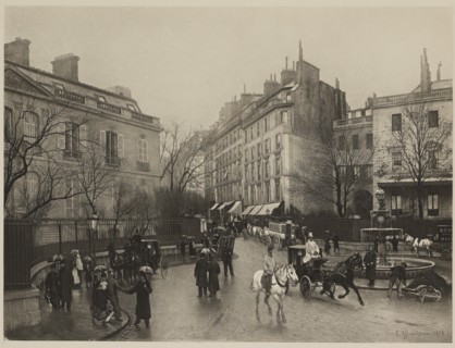 La Place Saint Georges, Paris, Photogravure Print from the Original 1879 Painting by Edmond-Georges Grandjean, The Masterpieces of French Art by Louis Viardot, Published by Gravure Goupil et Cie, Pari...