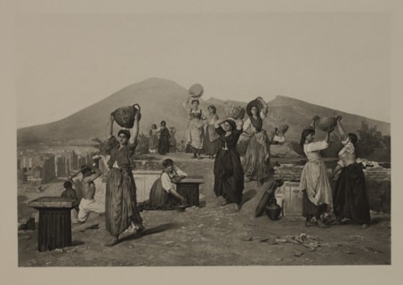 Excavations at Pompeii, Photogravure Print from the Original 1865 Painting by Edouard-Alexandre Sain, The Masterpieces of French Art by Louis Viardot, Published by Gravure Goupil et Cie, Paris, 1882, ...