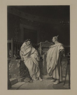 The Two Augers, Rome, Photogravure Print from the Original Painting by, Jean-Léon Gérôme, The Masterpieces of French Art by Louis Viardot, Published by Gravure Goupil et Cie, Paris, 1882, Gebbie & Co....