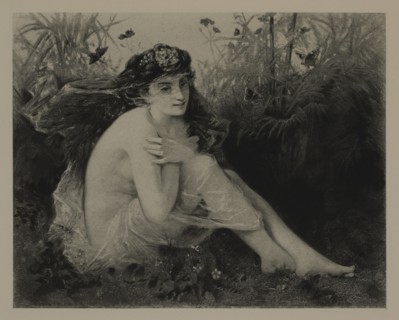 Violette, Photogravure Print from the Original Painting by Achille Laurens, The Masterpieces of French Art by Louis Viardot, Published by Gravure Goupil et Cie, Paris, 1882, Gebbie & Co., Philadelphia...