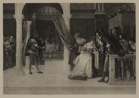 Portia, from the Merchant of Venice, Photogravure Print from the Original 1881 Painting by Alexandre Cabanel, The Masterpieces of French Art by Louis Viardot, Published by Gravure Goupil et Cie, Paris...