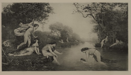 The Infancy of Bacchus, Photogravure Print from the Original 1865 Painting by Joseph-Victor Ranvier, The Masterpieces of French Art by Louis Viardot, Published by Gravure Goupil et Cie, Paris, 1882, G...