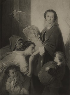 Charity, Photogravure Print from the Original Painting by Edouard Dubufe, The Masterpieces of French Art by Louis Viardot, Published by Gravure Goupil et Cie, Paris, 1882, Gebbie & Co., Philadelphia, ...