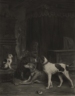 Jack, Sam, Shot and Puss, Photogravure Print from the Original 1875 Painting by Louis-Eugène Lambert, The Masterpieces of French Art by Louis Viardot, Published by Gravure Goupil et Cie, Paris, 1882, ...