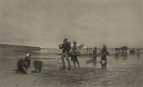 After High Tide in the Bay, Photogravure Print from the Original 1879 Painting by August Hagborg, The Masterpieces of French Art by Louis Viardot, Published by Gravure Goupil et Cie, Paris, 1882, Gebb...