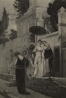 The Promenade in the Street of the Tombs, Pompeii, Photogravure Print from the Original Painting by Gustave Rodolphe Boulanger, The Masterpieces of French Art by Louis Viardot, Published by Gravure Go...