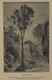 Orpheus, Woodcut Engraving from the Original 1863 Painting by Francois-Louis Francais, The Masterpieces of French Art by Louis Viardot, Published by Gravure Goupil et Cie, Paris, 1882, Gebbie & Co., P...