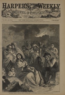 The Great Fire in Chicago, Group of Refugees in the Street, Drawn by C.S. Reinhart, Harper's Weekly, October 28, 1871