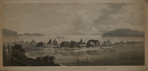 A View of the Town and Harbour of St. Peter and St. Paul, in Kamtschatka, 1784 Engraving by B.T. Pouncy from the Original Drawing by John Webber while Accompanying Captain James Cook on his Third Paci...