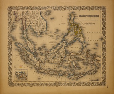 Map of East Indies, 1855